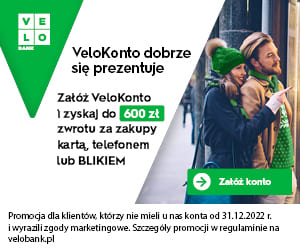 Velo Bank, Velo Konto, Konto osobiste w promocji do 600 zł